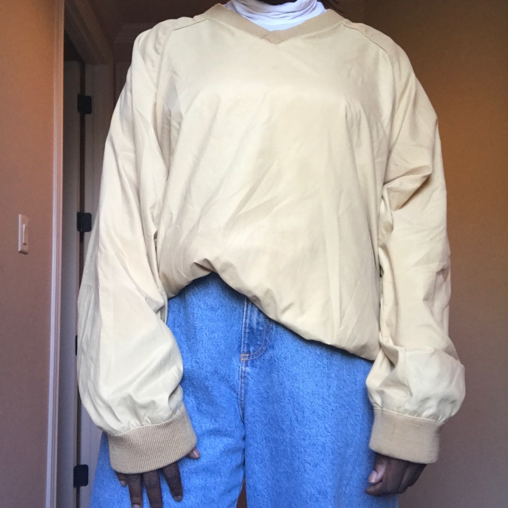 Vintage yellow nylon pullover